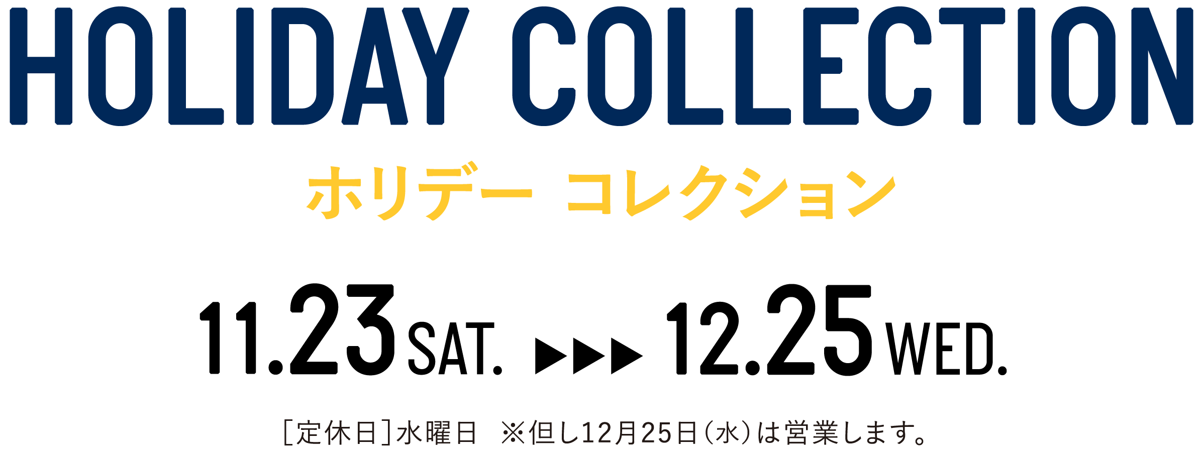 HOLIDAY COLLECTION ホリデー コレクション